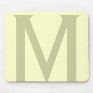 Monogram Minimalist Add Your Name Initial Modern Mouse Pad