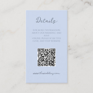Monogram Minimalist Beau Blue Wedding Details Encl Business Card