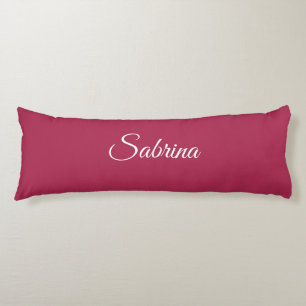 Monogram minimalist cherry rose pink body cushion