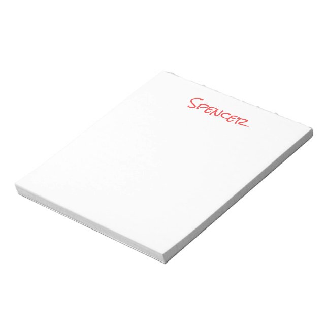 Monogram minimalist custom name  notepad (Rotated)