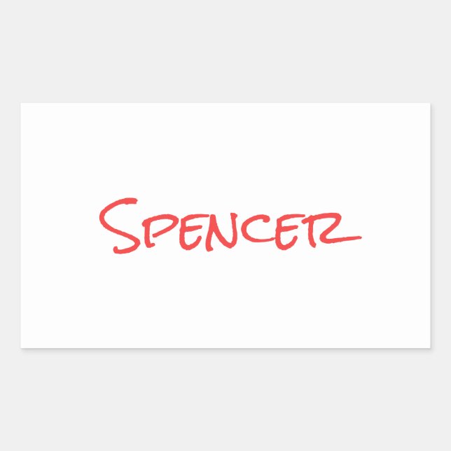 Monogram minimalist custom name  rectangular sticker (Front)
