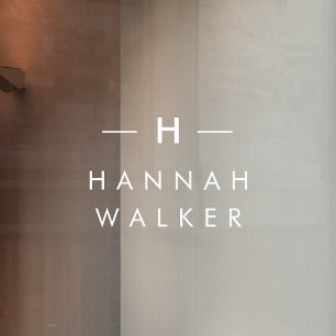 Monogram   Minimalist Elegant Modern Nameplate