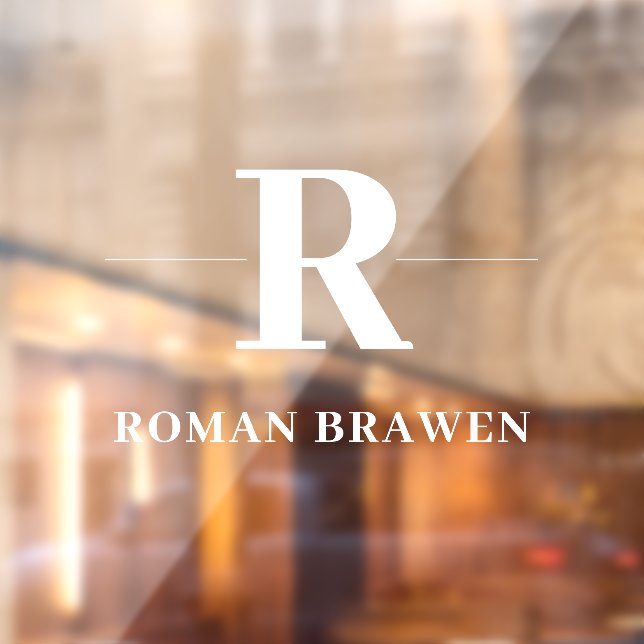 Monogram | Minimalist Elegant Modern Nameplate Win (Sheet 2)