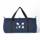Monogram Minimalist Elegant Navy Blue 