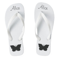 Monogram minimalist l Black and white butterflies
