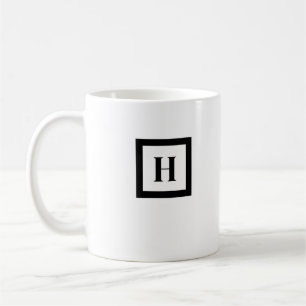 Monogram Minimalist Letter G Black & White Coffee Mug