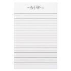 Monogram Minimalist Script Name Stationery Paper