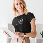 Monogram Minimalist Simple Initial Name T-Shirt<br><div class="desc">A simple monogram with modern typography. The design features a single initial monogram with a minimalist round circle border. The text can easily be customised to suit your needs for the perfectly custom gift or stationery accessory!</div>