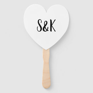 Monogram Minimalistic Black and White  Hand Fan