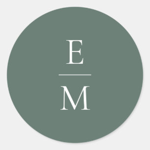 Monogram Minimalistic Wedding Sticker