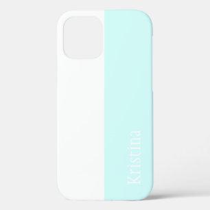MONOGRAM MINT GREEN AND WHITE iPHONE CASE