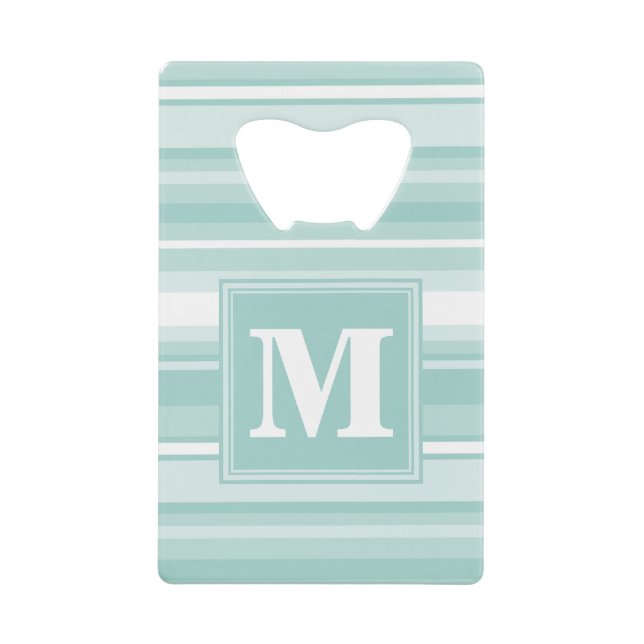 Monogram mint green stripes (Front)