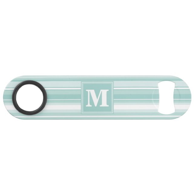 Monogram mint green stripes (Front (Horizontal))
