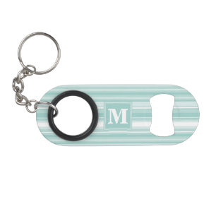Monogram mint green stripes
