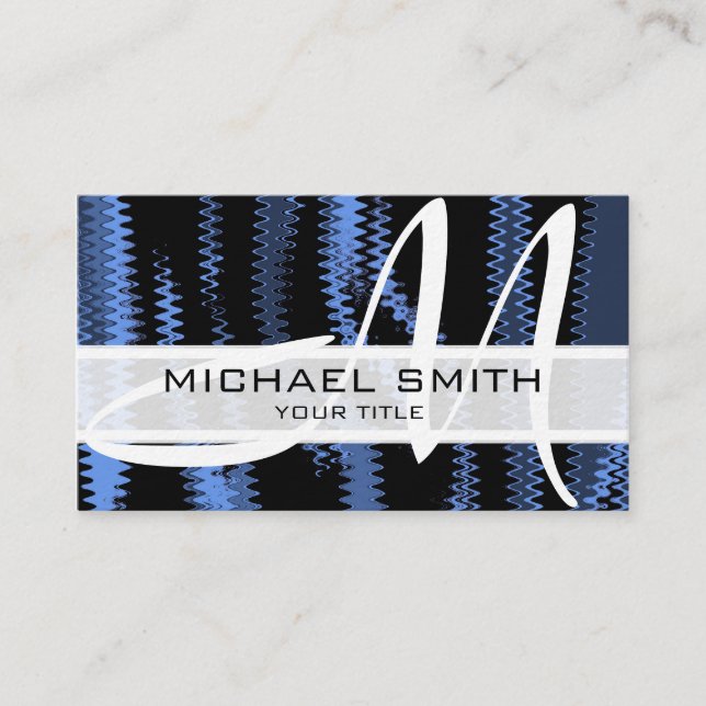 Monogram Modern Abstract Background #3 Business Card (Front)
