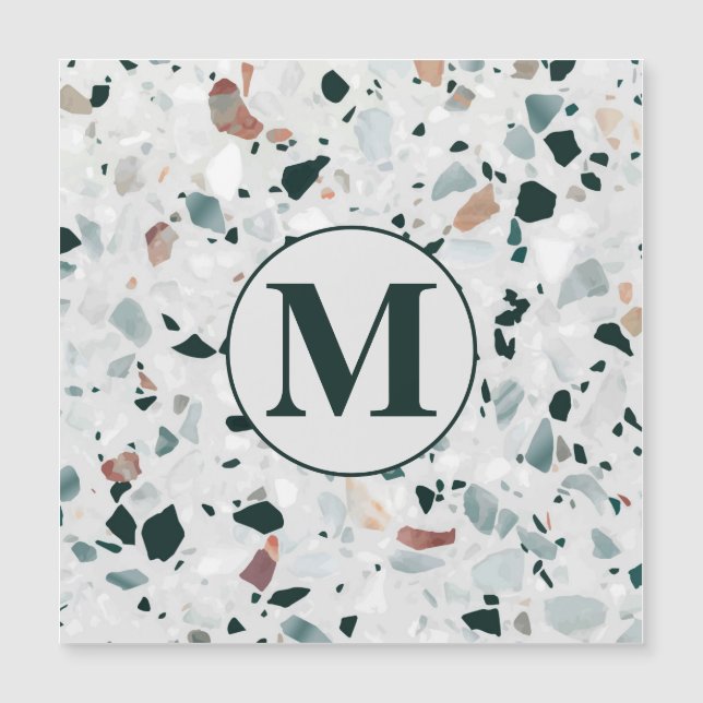 Monogram Modern Abstract Terrazzo Pattern (Front)