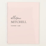 Monogram Modern Chic Script Calligraphy Planner<br><div class="desc">Chic name in modern script calligraphy with elegant serif.</div>