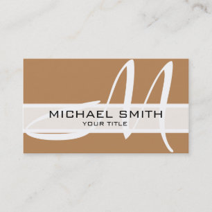 Monogram Modern Deer Background Business Card