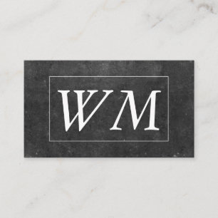 Monogram   Modern Executive (Slate) Business Card