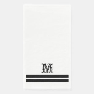 Monogram Modern French Guest Bath Paper Towels Napkin