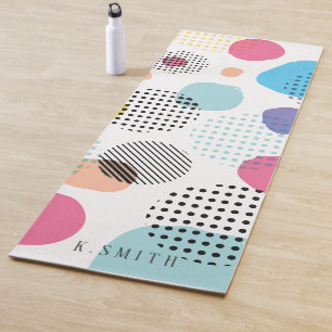 Monogram Modern Geometric Circular Pattern Yoga Mat