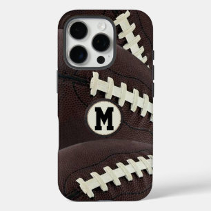 Monogram Modern Graphic Football  iPhone 16 Pro Case