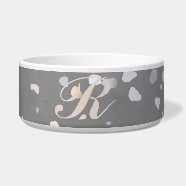 Monogram Modern Grey Terrazzo  (Front)
