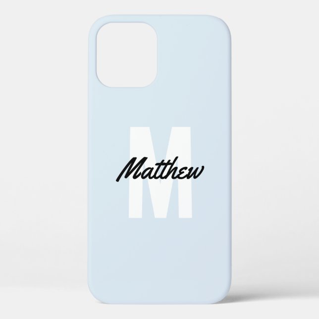 Monogram Modern Handwriting Name Case-Mate i iPhone Case (Back)