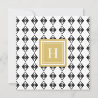 Monogram modern harlequin pattern