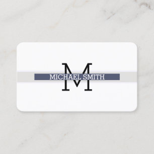 Monogram Modern Independence Horizontal Line Business Card