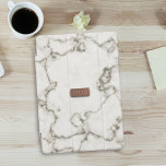 Monogram Modern Marble iPad Cover<br><div class="desc">A classic faux marble texture with a faux rose gold monogram. Faux and fabulous! Just add your initials!</div>