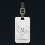 Monogram modern marble luggage tag<br><div class="desc">♡ Colours displayed online may vary slightly from the actual product.</div>