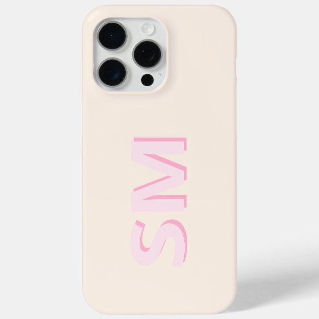 Monogram Modern Minimalist Case-Mate iPhone Case (Back)