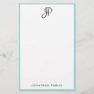 Monogram Modern Minimalist Template Typography Stationery