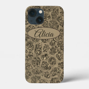 Monogram Modern Mosaic Animal Print iPhone 13 Mini Case