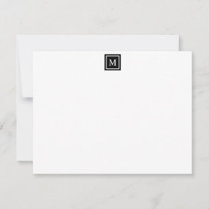 Monogram Modern Personalised Stationery Card