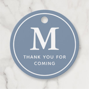 Monogram Modern Simple Chic Thank You For Coming Favour Tags