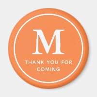Monogram Modern Simple Chic Thank You For Coming