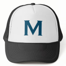 Monogram Modern Simple Classic Blue