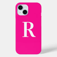 Monogram Modern Simple Hot Pink