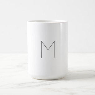 Monogram Modern Simple Minimalist Plain Coffee Mug
