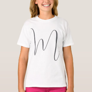 Monogram Modern Simple Minimalist Plain T-Shirt