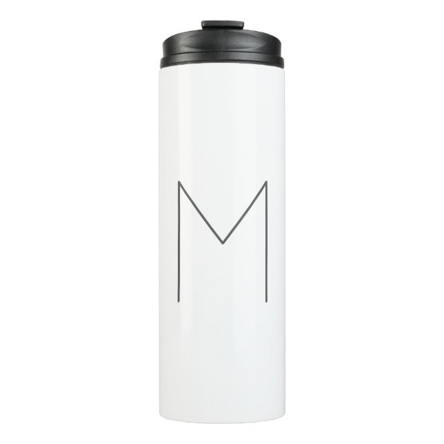 Monogram Modern Simple Minimalist Plain Thermal Tumbler (Front)