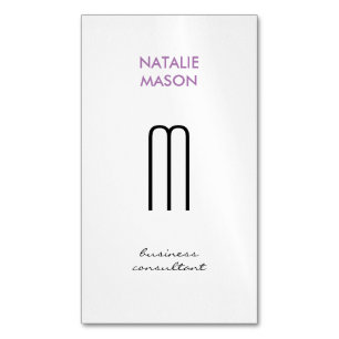 Monogram Modern Sleek and Slim 2 Magnetic Business Card
