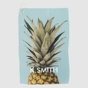Monogram Modern Tropical Pineapple Golf Towel