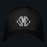 Monogram Monogrammed Initials Custom Personalised Embroidered Hat<br><div class="desc">Monogram Monogrammed Initials Custom Personalised Embroidered Baseball Cap features the simple modern embroidered monogram of your initials. Perfect as a gift for family and friends for birthday,  Christmas,  Father's Day,  Mother's Day,  weddings and more. Created by Evco Studio www.zazzle.com/store/evcostudio</div>