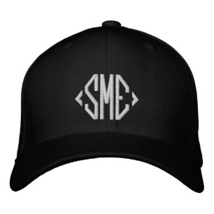 Monogram Monogrammed Initials Custom Personalised Embroidered Hat