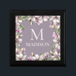 Monogram Monogrammed Magnolia Floral Personalised Gift Box<br><div class="desc">This stylish design features your personalised name and monogram surrounded by a frame of magnolia flowers. Personalised by editing the text in the text boxes provided #giftwrapping #giftwrappingsupplies #giftboxes #magnolia #floral #gifts #monogram #monogrammed #personalizedgifts</div>