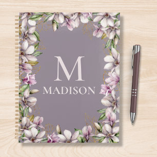 Monogram Monogrammed Magnolia Floral Personalised Planner