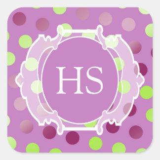 Monogram Moroccan art deco Square Sticker